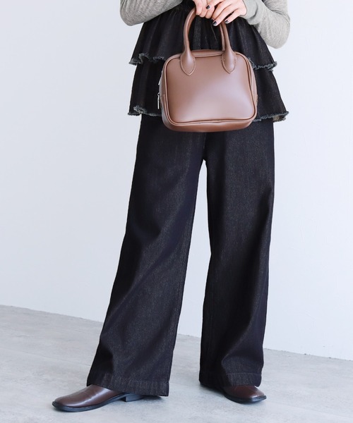 reca(レカ)の「デニムオールゴムワイドパンツ(デニムパンツ・レディース・ネイビー・M)」の6枚目の写真