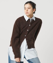 BEAUTY&YOUTH ブルゾン　アローズ　ハイブリッド　カーディガン ハイブリッド ミラノリブ Vネック カーディガン ‐ウォッシャブル‐