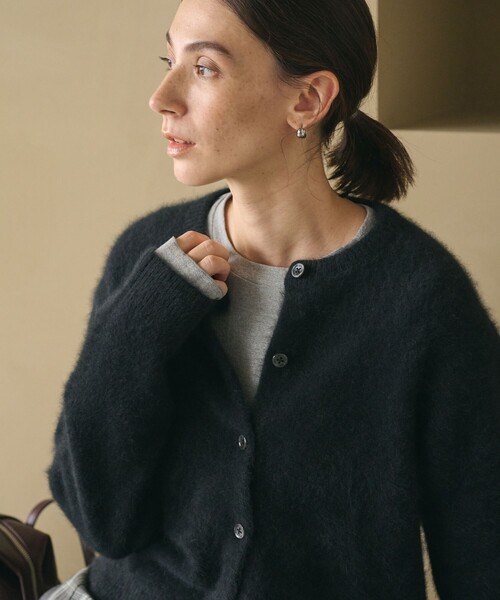 フォックスカシミヤブレンド クルーネックカーディガン（カーディガン