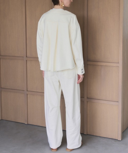 Muel Chic(ミュエルシック)の「Mintty jacket ミンティージャケット(ノーカラージャケット・レディース・ブラック/ホワイト/ネイビー・FREE)」の10枚目の写真