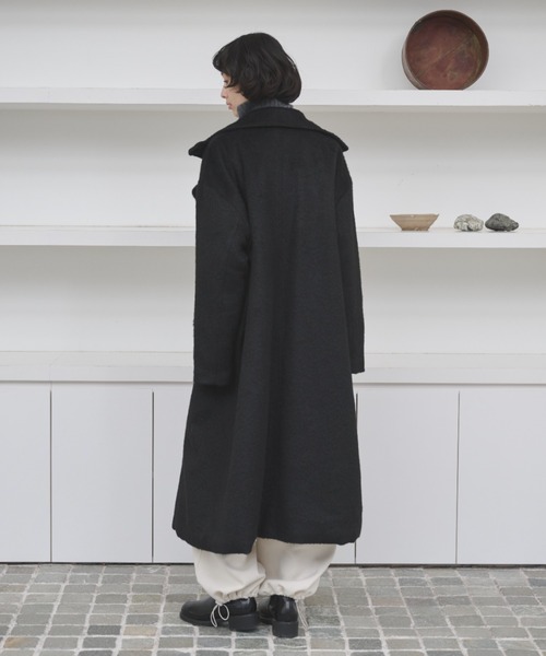 セール】2WAYシャギースタンドカラーオーバーコート（チェスターコート