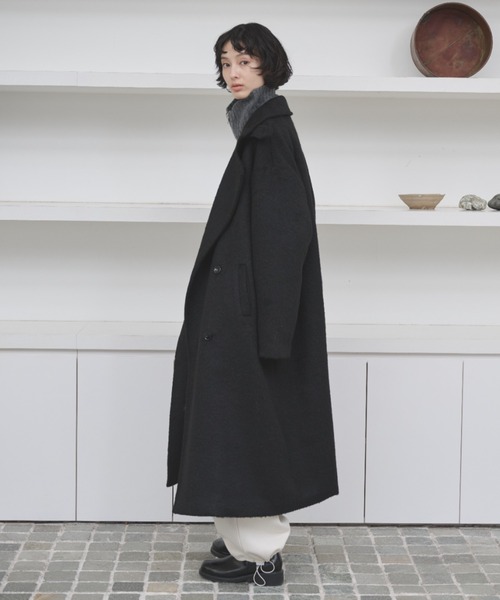 セール】2WAYシャギースタンドカラーオーバーコート（チェスターコート