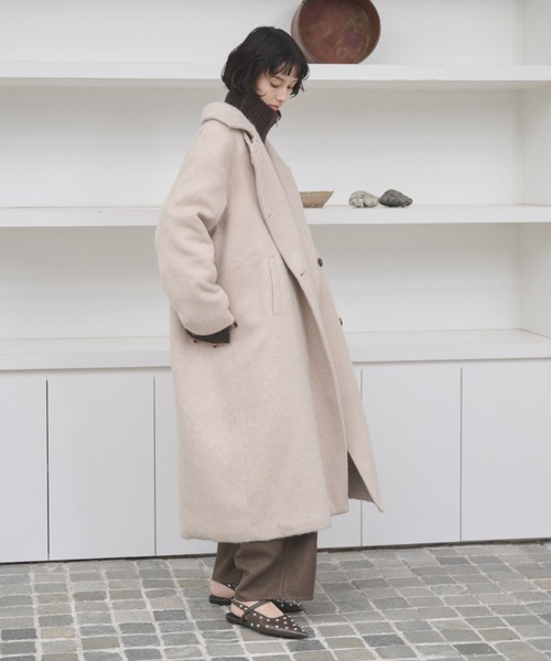 2WAYシャギースタンドカラーオーバーコート（チェスターコート）｜AIC