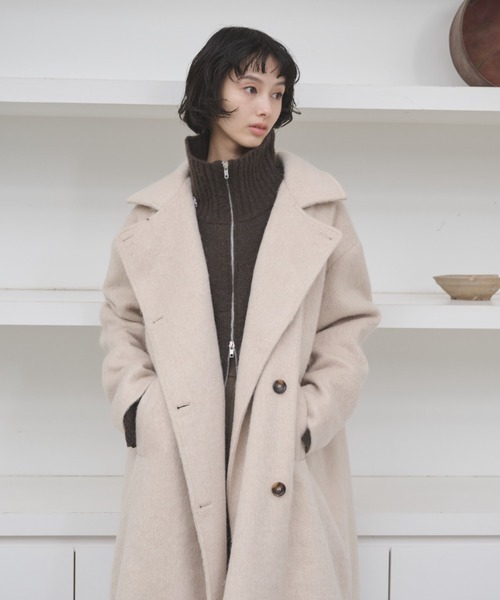 23AW★スタンドカラーオーバーコート★ベージュ 23AW☆スタンドカラーオーバーコート☆ベージュ