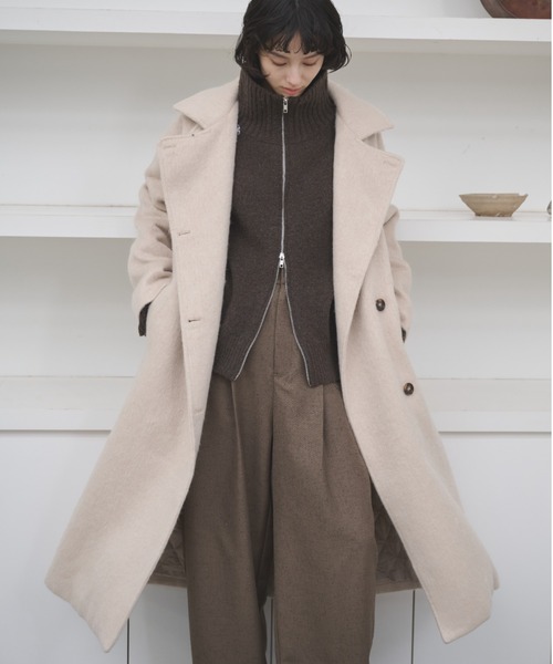 AIC.（エーアイシー）の「2WAYシャギースタンドカラーオーバーコート（チェスターコート・レディース・ブラック/グレー/ベージュ・FREE）」の11枚目の写真