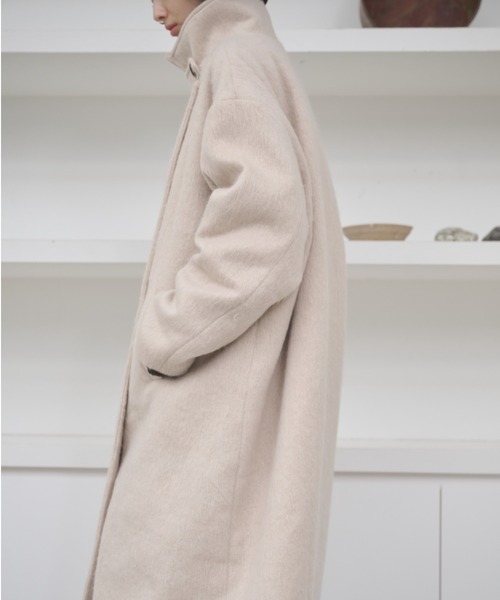 AIC.（エーアイシー）の「2WAYシャギースタンドカラーオーバーコート（チェスターコート・レディース・ブラック/グレー/ベージュ・FREE）」の22枚目の写真