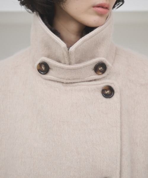 AIC.（エーアイシー）の「2WAYシャギースタンドカラーオーバーコート（チェスターコート・レディース・ブラック/グレー/ベージュ・FREE）」の19枚目の写真