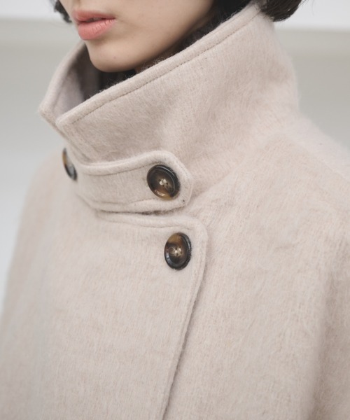 AIC.（エーアイシー）の「2WAYシャギースタンドカラーオーバーコート（チェスターコート・レディース・ブラック/グレー/ベージュ・FREE）」の20枚目の写真