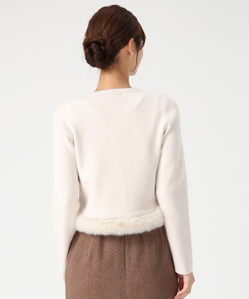 MISCH MASCH（ミッシュマッシュ）の「裾ファーニットカーディガン（カーディガン/ボレロ・レディース・グレー/ホワイト/ベージュ・ﾌﾘ-）」の16枚目の写真
