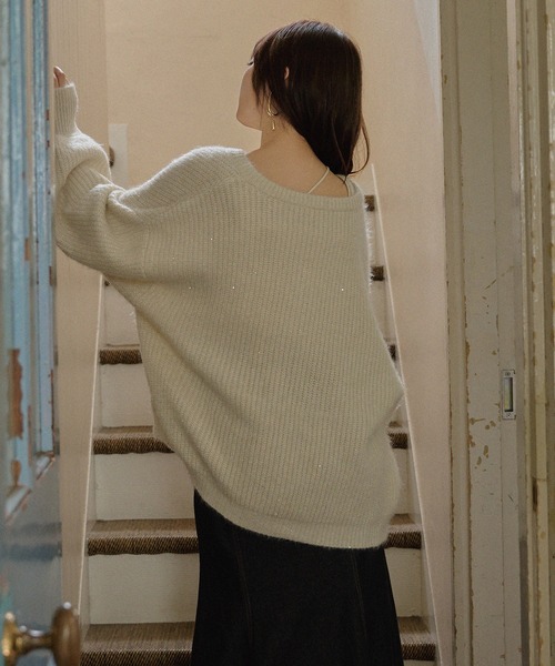 mideal スパンコールニットアンサンブル mideal（マイディール）の「spangle knit ensemble / スパンコール