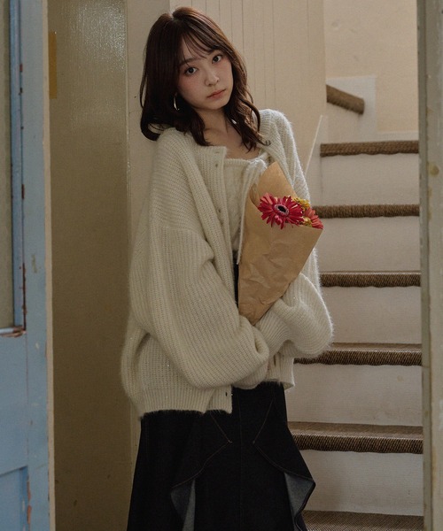 mideal マイディール スパンコールニットアンサンブル spangle knit ensemble / スパンコールニットアンサンブル