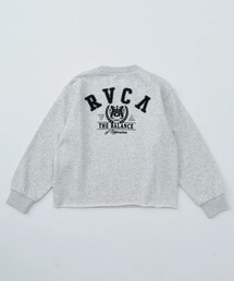 RVCA（ルーカ）の「RVCA キッズ ARCH COLLEGE CROPPED CREW トレーナー 【2025年秋冬モデル】 @autumn/ルーカキッズアーチロゴスウェットトレーナー（スウェット）」