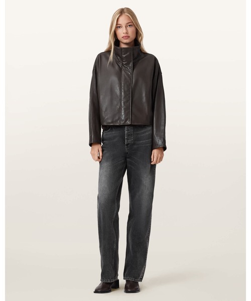 RYDER FUNNEL NECK LEATHER JACKET | RYDER ファンネル ネック レザー