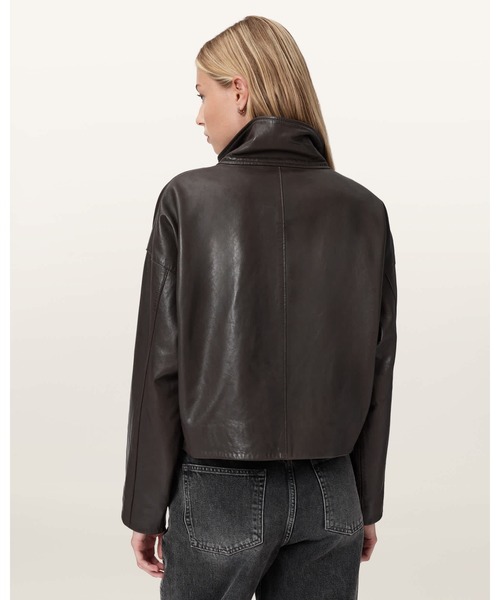 RYDER FUNNEL NECK LEATHER JACKET | RYDER ファンネル ネック レザー