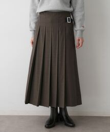 【洗える】ワイドプリーツスカート