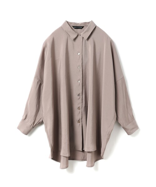 mizuiroind(ミズイロインド)の「mizuiro ind ワイドチュニックシャツ(シャツ/ブラウス・レディース・ピンク/ネイビー/ブラック/オフホワイト/ブルー・FREE)」の2枚目の写真