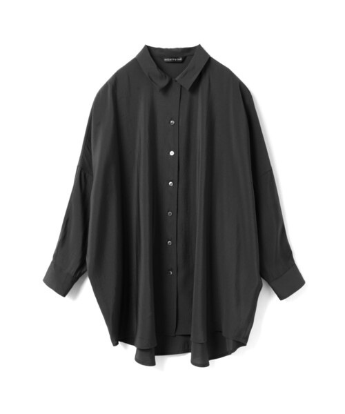 mizuiroind(ミズイロインド)の「mizuiro ind ワイドチュニックシャツ(シャツ/ブラウス・レディース・ピンク/ネイビー/ブラック/オフホワイト/ブルー・FREE)」の4枚目の写真