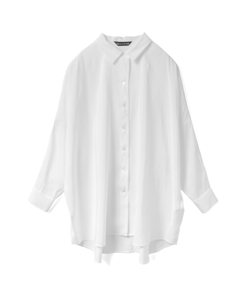 mizuiroind(ミズイロインド)の「mizuiro ind ワイドチュニックシャツ(シャツ/ブラウス・レディース・ピンク/ネイビー/ブラック/オフホワイト/ブルー・FREE)」の6枚目の写真