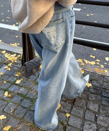 DouDou | ルーズフレアデニム(デニムパンツ)