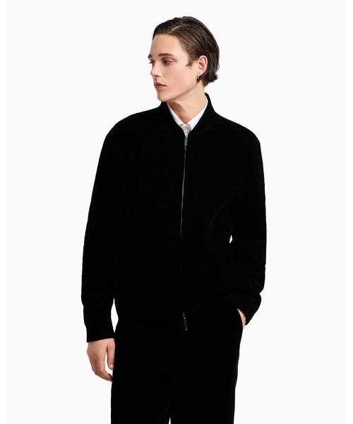 EMPORIO ARMANI（エンポリオアルマーニ）の「【エンポリオ アルマーニ】Icon ブルゾン ストレッチベルベット キルティング（ブルゾン・メンズ・ブラック・46/48/50）」の2枚目の写真