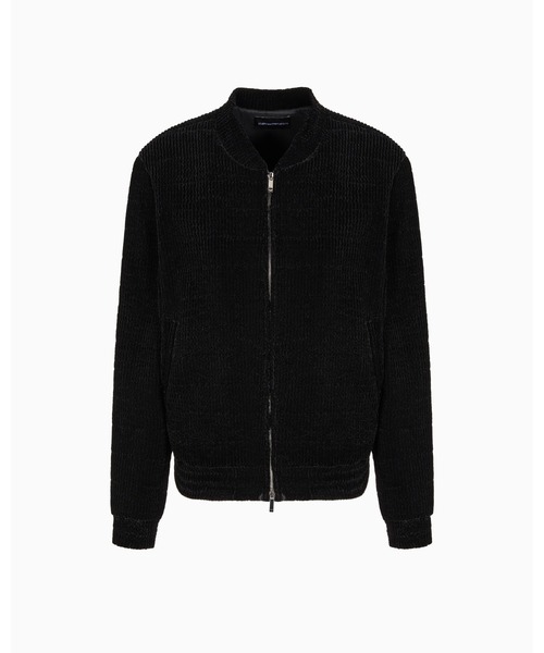 EMPORIO ARMANI（エンポリオアルマーニ）の「【エンポリオ アルマーニ】Icon ブルゾン ストレッチベルベット キルティング（ブルゾン・メンズ・ブラック・46/48/50）」の6枚目の写真