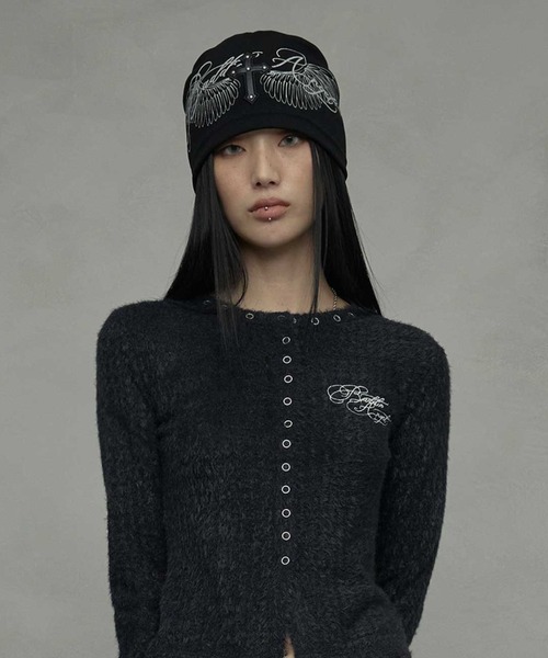 A'GEM/9 × .kom 『NIIER NOR/ニアノア』 BADDIE ANGEL CROSS BEANIE