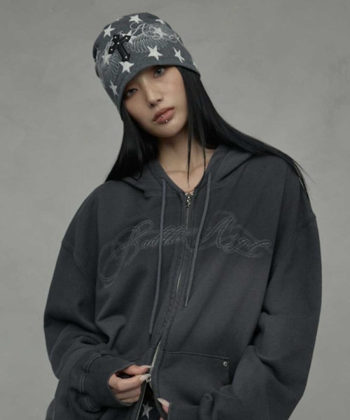 A'GEM/9 × .kom 『NIIER NOR/ニアノア』 BADDIE ANGEL CROSS BEANIE