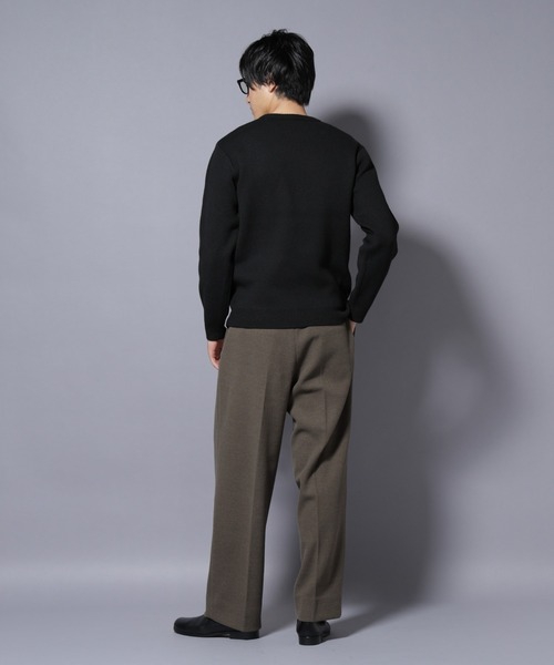 NANO universe（ナノユニバース）の「テックメルトンワイドスラックス（スラックス・メンズ・チャコール/カーキ/ブラック・S/M/L/XL）」の9枚目の写真
