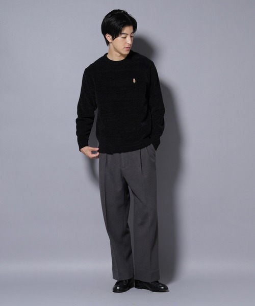NANO universe（ナノユニバース）の「テックメルトンワイドスラックス（スラックス・メンズ・チャコール/カーキ/ブラック・S/M/L/XL）」の13枚目の写真