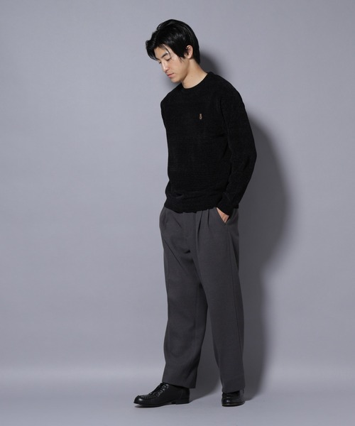 NANO universe（ナノユニバース）の「テックメルトンワイドスラックス（スラックス・メンズ・チャコール/カーキ/ブラック・S/M/L/XL）」の15枚目の写真
