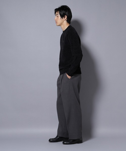 NANO universe（ナノユニバース）の「テックメルトンワイドスラックス（スラックス・メンズ・チャコール/カーキ/ブラック・S/M/L/XL）」の16枚目の写真