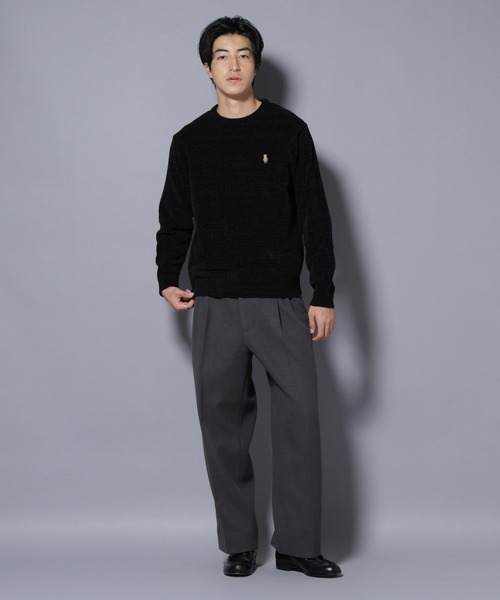 NANO universe（ナノユニバース）の「テックメルトンワイドスラックス（スラックス・メンズ・チャコール/カーキ/ブラック・S/M/L/XL）」の12枚目の写真