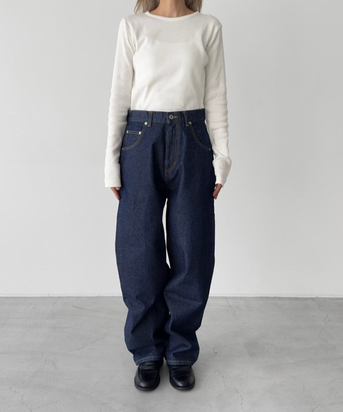 美品キャナルジーン choice_cnl　テーパードデニムパンツM位ユニセックス choice_cnlテーパードデニムパンツ | CANAL JEAN（キャナルジーン
