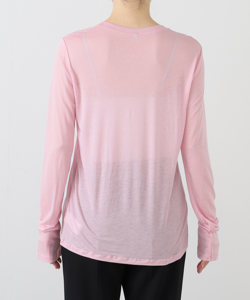 EDIT. FOR LULU（エディットフォールル）の「【BASERANGE/ベースレンジ】MAIN LONG SLEEVE TEE（Tシャツ/カットソー・レディース・ピンク・SMALL）」の4枚目の写真