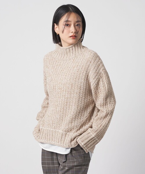セール】バルキーアクリル メランジケーブル ハイネックニット ＜A DAY