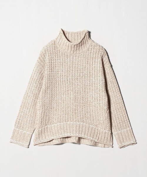 A DAY IN THE LIFE UNITED ARROWS(アデイインザライフユナイテッドアローズ)の「バルキーアクリル メランジケーブル ハイネックニット <A DAY IN THE LIFE>(ニット/セーター・レディース・ベージュ/ピンク/ブラック・FREE)」の14枚目の写真