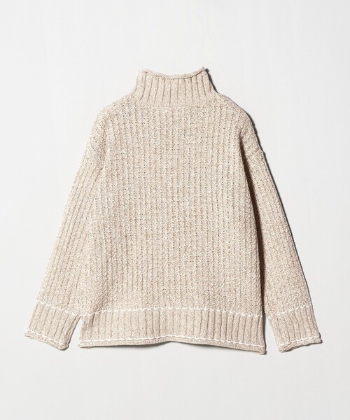 A DAY IN THE LIFE UNITED ARROWS(アデイインザライフユナイテッドアローズ)の「バルキーアクリル メランジケーブル ハイネックニット <A DAY IN THE LIFE>(ニット/セーター・レディース・ベージュ/ピンク/ブラック・FREE)」の15枚目の写真