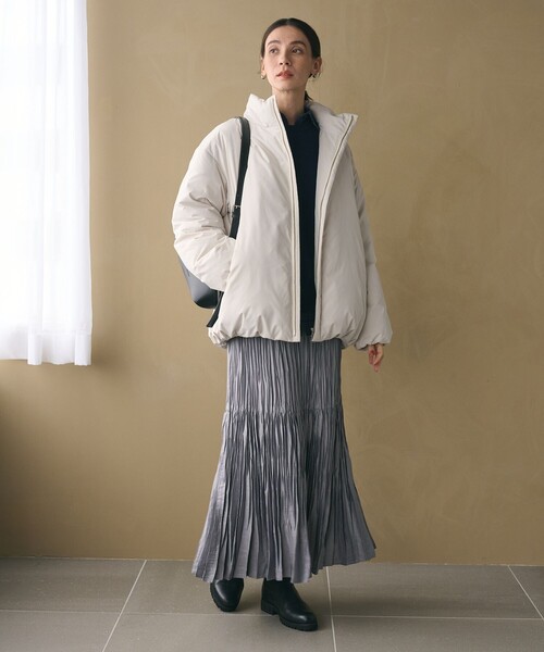 BEAUTY&YOUTH UNITED ARROWS（ビューティーアンドユースユナイテッドアローズ）の「【WEB限定 Wardrobe DAILY MINIMAL】スタンドカラー コクーンダウンジャケット ウォッシャブル（ダウンジャケット/コート・レディース・ダークグレー/ブラック/オフホワイト・FREE）」の7枚目の写真