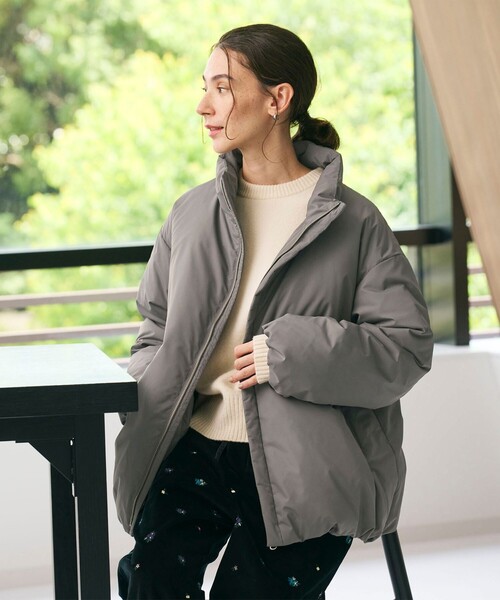 WEB限定 Wardrobe DAILY MINIMAL】スタンドカラー コクーンダウン