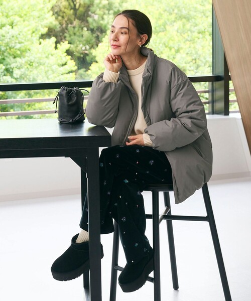 BEAUTY&YOUTH UNITED ARROWS（ビューティーアンドユースユナイテッドアローズ）の「【WEB限定 Wardrobe DAILY MINIMAL】スタンドカラー コクーンダウンジャケット ウォッシャブル（ダウンジャケット/コート・レディース・ダークグレー/ブラック/オフホワイト・FREE）」の17枚目の写真