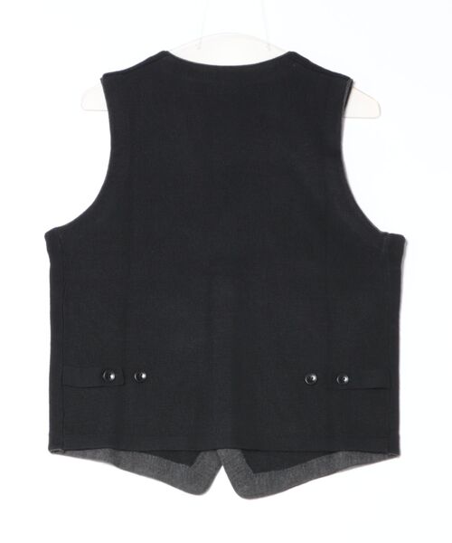 TAKA-Q（タカキュー）の「【ウォッシャブル ウール混】タカキュー ミラノリブ 前開きベスト（ベスト・メンズ・グレー系その他2/ネイビー・MEDIUM/X-LARGE/LARGE）」の3枚目の写真