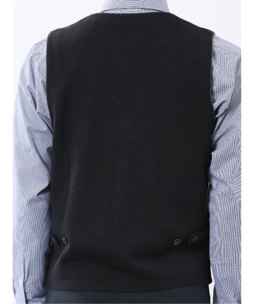 TAKA-Q（タカキュー）の「【ウォッシャブル ウール混】タカキュー ミラノリブ 前開きベスト（ベスト・メンズ・グレー系その他2/ネイビー・MEDIUM/X-LARGE/LARGE）」の15枚目の写真