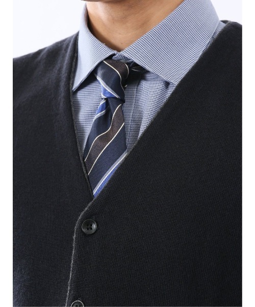 TAKA-Q（タカキュー）の「【ウォッシャブル ウール混】タカキュー ミラノリブ 前開きベスト（ベスト・メンズ・グレー系その他2/ネイビー・MEDIUM/X-LARGE/LARGE）」の16枚目の写真