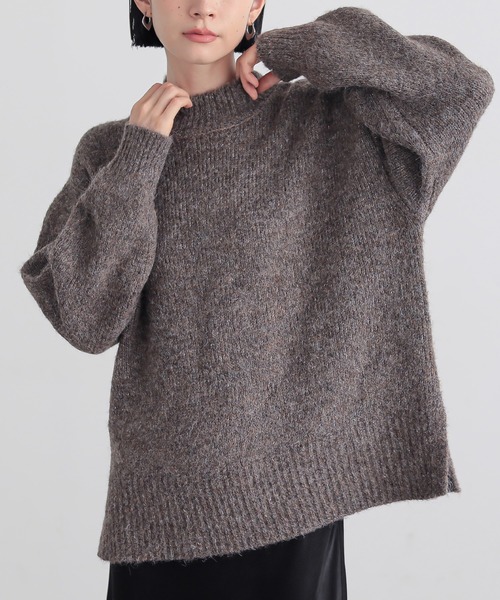 for/c(フォーシー)の「ハイネックニット【サスティナブル】(ニット/セーター・レディース・ブラウン/アイボリー/グレー・M/L)」の4枚目の写真