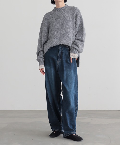 for/c(フォーシー)の「ハイネックニット【サスティナブル】(ニット/セーター・レディース・ブラウン/アイボリー/グレー・M/L)」の14枚目の写真