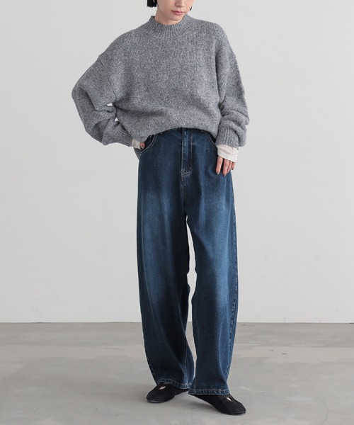 for/c(フォーシー)の「ハイネックニット【サスティナブル】(ニット/セーター・レディース・ブラウン/アイボリー/グレー・M/L)」の15枚目の写真