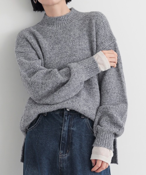 for/c(フォーシー)の「ハイネックニット【サスティナブル】(ニット/セーター・レディース・ブラウン/アイボリー/グレー・M/L)」の13枚目の写真