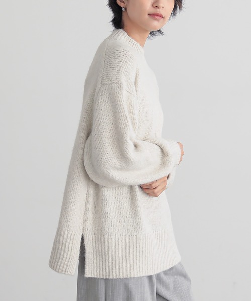 for/c(フォーシー)の「ハイネックニット【サスティナブル】(ニット/セーター・レディース・ブラウン/アイボリー/グレー・M/L)」の19枚目の写真