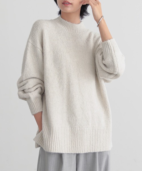 for/c(フォーシー)の「ハイネックニット【サスティナブル】(ニット/セーター・レディース・ブラウン/アイボリー/グレー・M/L)」の21枚目の写真