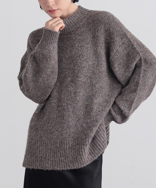 for/c(フォーシー)の「ハイネックニット【サスティナブル】(ニット/セーター・レディース・ブラウン/アイボリー/グレー・M/L)」の5枚目の写真